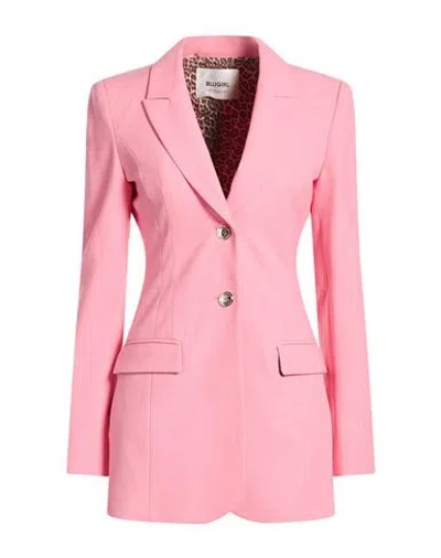 Blugirl Woman Blazer Pink Size 4 Polyester, Viscose, Elastane