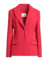 Blugirl Woman Blazer Red Size 6 Polyester, Elastane