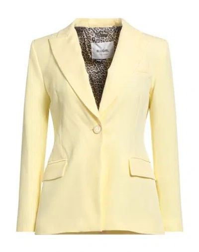 Blugirl Woman Blazer Yellow Size 10 Polyester, Elastane