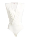 Blugirl Woman Bodysuit White Size 8 Polyester, Elastane