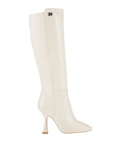 Blugirl Woman Boot Off White Size 8 Leather