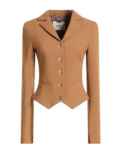 Blugirl Woman Jacket Camel Size 4 Polyester, Rayon, Elastane In Brown
