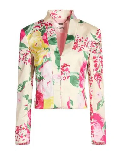 Blugirl Woman Jacket Pastel Yellow Size 4 Polyester, Elastane In Pink