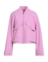 Blugirl Woman Jacket Pink Size 6 Polyester, Elastane