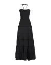Blugirl Woman Maxi Dress Black Size 4 Cotton In Black