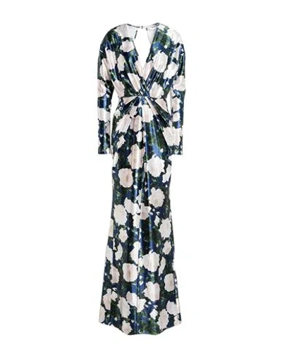Blugirl Woman Maxi Dress Blue Size 4 Polyester, Elastane