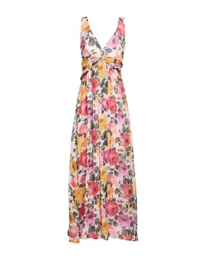 Blugirl Woman Maxi Dress Blush Size 4 Silk, Viscose In Multi