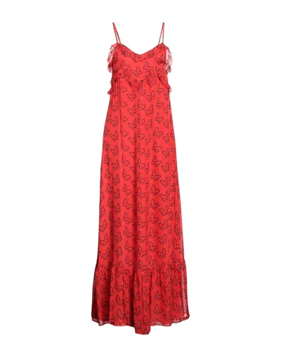 Blugirl Long Dresses In Red
