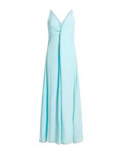 Blugirl Woman Maxi Dress Sky Blue Size 2 Acetate, Silk, Polyamide