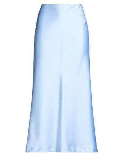 Blugirl Woman Maxi Skirt Light Blue Size 4 Polyester, Elastane