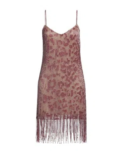 Blugirl Woman Midi Dress Antique Rose Size Xs Polyamide In Brown