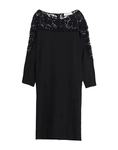 Blugirl Woman Midi Dress Black Size 10 Polyamide, Polyester, Viscose, Elastane