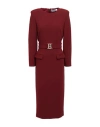 Blugirl Woman Midi Dress Burgundy Size 6 Polyester, Viscose, Elastane