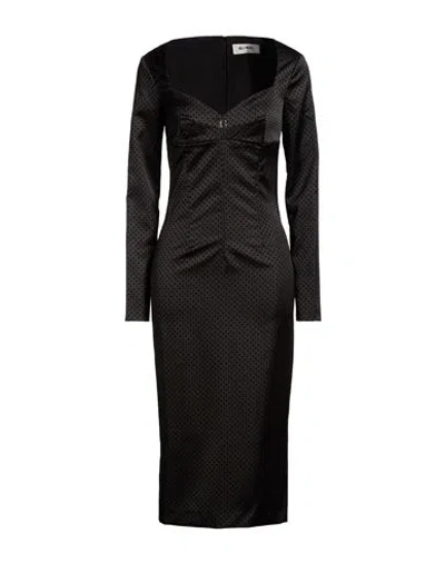 Blugirl Woman Midi Dress Charcoal Size 4 Polyester, Elastane In Black