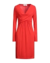 Blugirl Woman Midi Dress Coral Size S Viscose, Elastane In Red