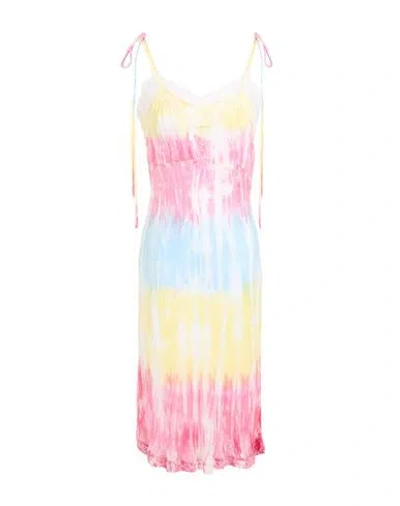 Blugirl Woman Midi Dress Pink Size 6 Viscose In Multi