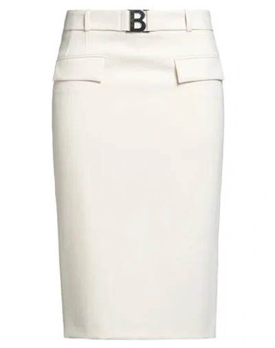 Blugirl Woman Midi Skirt Beige Size 10 Polyester, Viscose, Elastane In White