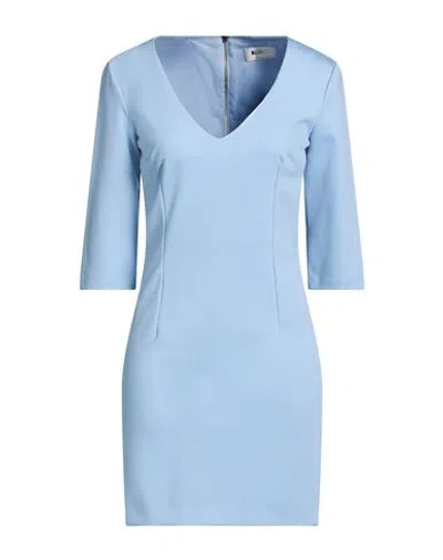 Blugirl Woman Mini Dress Azure Size 4 Polyamide, Viscose, Elastane In Blue