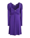 Blugirl Woman Mini Dress Dark Purple Size S Viscose, Elastane In Multi