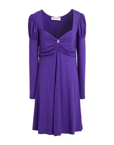 Blugirl Woman Mini Dress Dark Purple Size S Viscose, Elastane