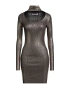 Blugirl Woman Mini Dress Gold Size S Viscose, Acrylic, Elastane In Gold
