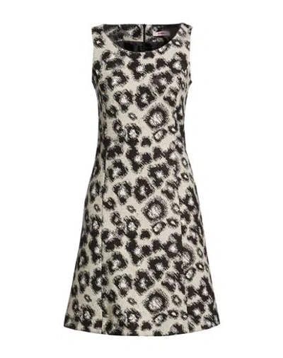 Blugirl Woman Mini Dress Grey Size 6 Wool, Acrylic, Cotton In Black