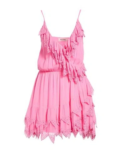 Blugirl Woman Mini Dress Pink Size 4 Viscose In Multi