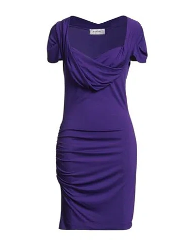 Blugirl Woman Mini Dress Purple Size S Viscose, Elastane