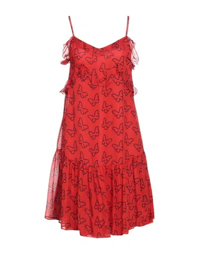 Blugirl Short Dresses In Red