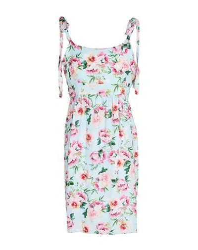 Blugirl Woman Mini Dress Sky Blue Size S Viscose In Multi