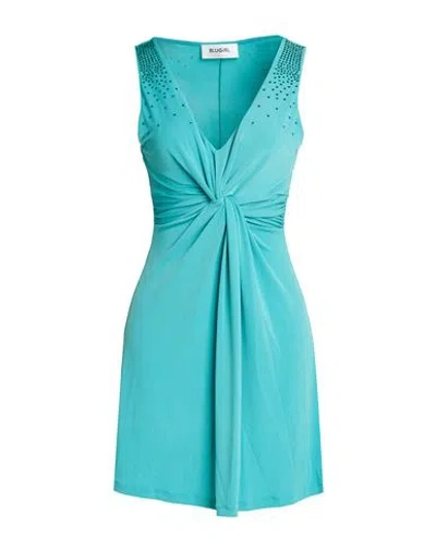 Blugirl Woman Mini Dress Turquoise Size Xs Polyester, Elastane In Blue