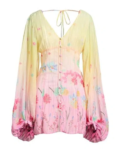 Blugirl Woman Mini Dress Yellow Size 4 Polyester