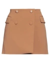 Blugirl Woman Mini Skirt Camel Size 6 Polyester, Elastane In Sand