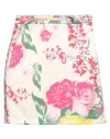 Blugirl Woman Mini Skirt Cream Size 10 Polyester, Elastane In Multi