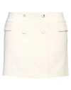 Blugirl Woman Mini Skirt Cream Size 12 Polyester, Elastane