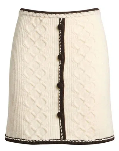Blugirl Woman Mini Skirt Ivory Size S Wool, Polyamide In White
