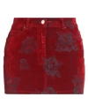 Blugirl Woman Mini Skirt Red Size 28 Cotton, Viscose, Elastane In Red
