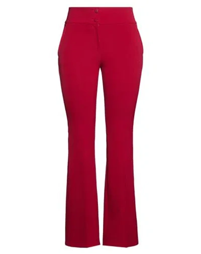 Blugirl Woman Pants Brick Size 8 Polyester, Elastane