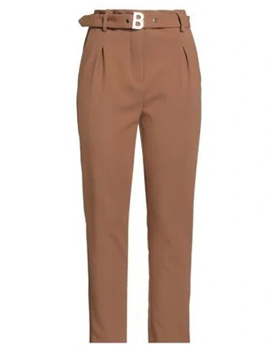 Blugirl Woman Pants Camel Size 10 Polyester, Viscose, Elastane In Sand