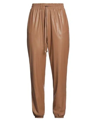 Blugirl Woman Pants Camel Size 4 Polyester, Polyurethane In Beige