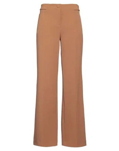 Blugirl Woman Pants Camel Size 6 Polyester, Elastane