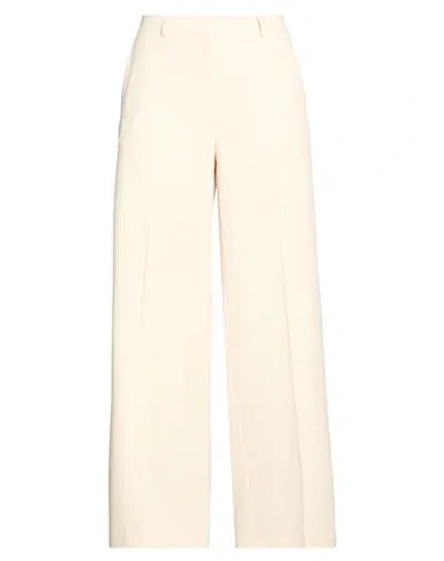 Blugirl Woman Pants Cream Size 10 Polyester, Viscose, Elastane In White