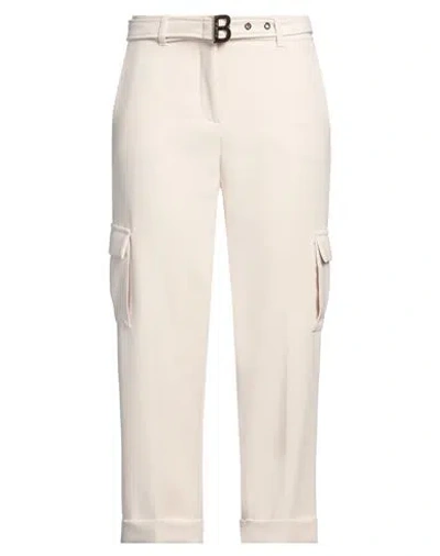 Blugirl Woman Pants Cream Size 12 Polyester, Viscose, Elastane In White