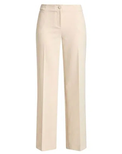 Blugirl Woman Pants Cream Size 8 Polyester, Elastane In Neutral