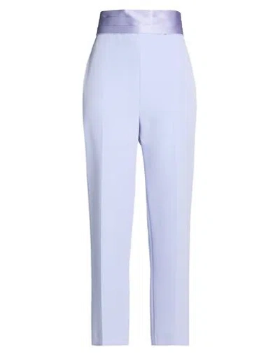 Blugirl Woman Pants Lilac Size 10 Polyester, Elastane In Blue