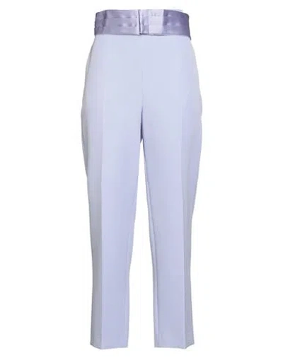 Blugirl Woman Pants Lilac Size 10 Polyester, Elastane In Purple