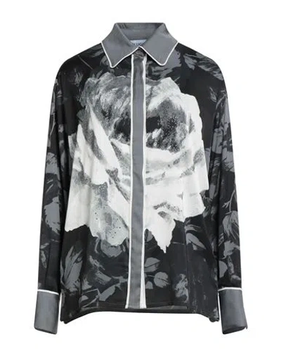Blugirl Woman Shirt Black Size 12 Polyester, Elastane