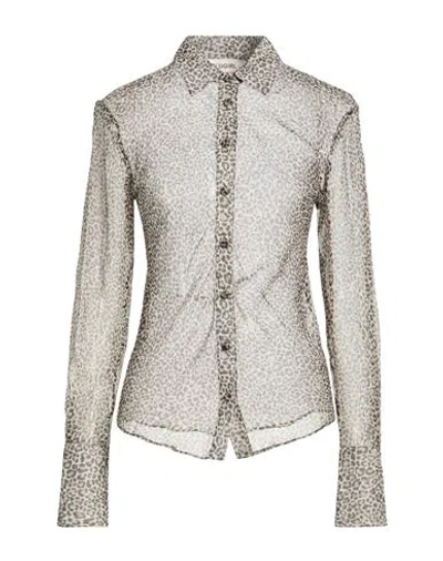 Blugirl Woman Shirt Grey Size 4 Silk In Gray