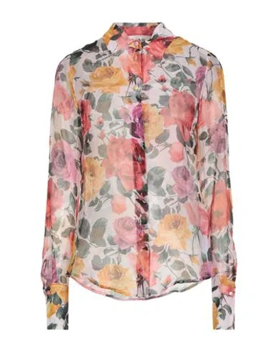 Blugirl Woman Shirt Light Pink Size 10 Silk, Viscose