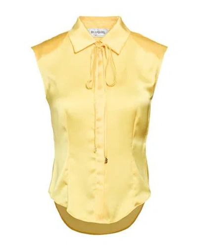 Blugirl Woman Shirt Marigold Size 4 Polyester In Yellow